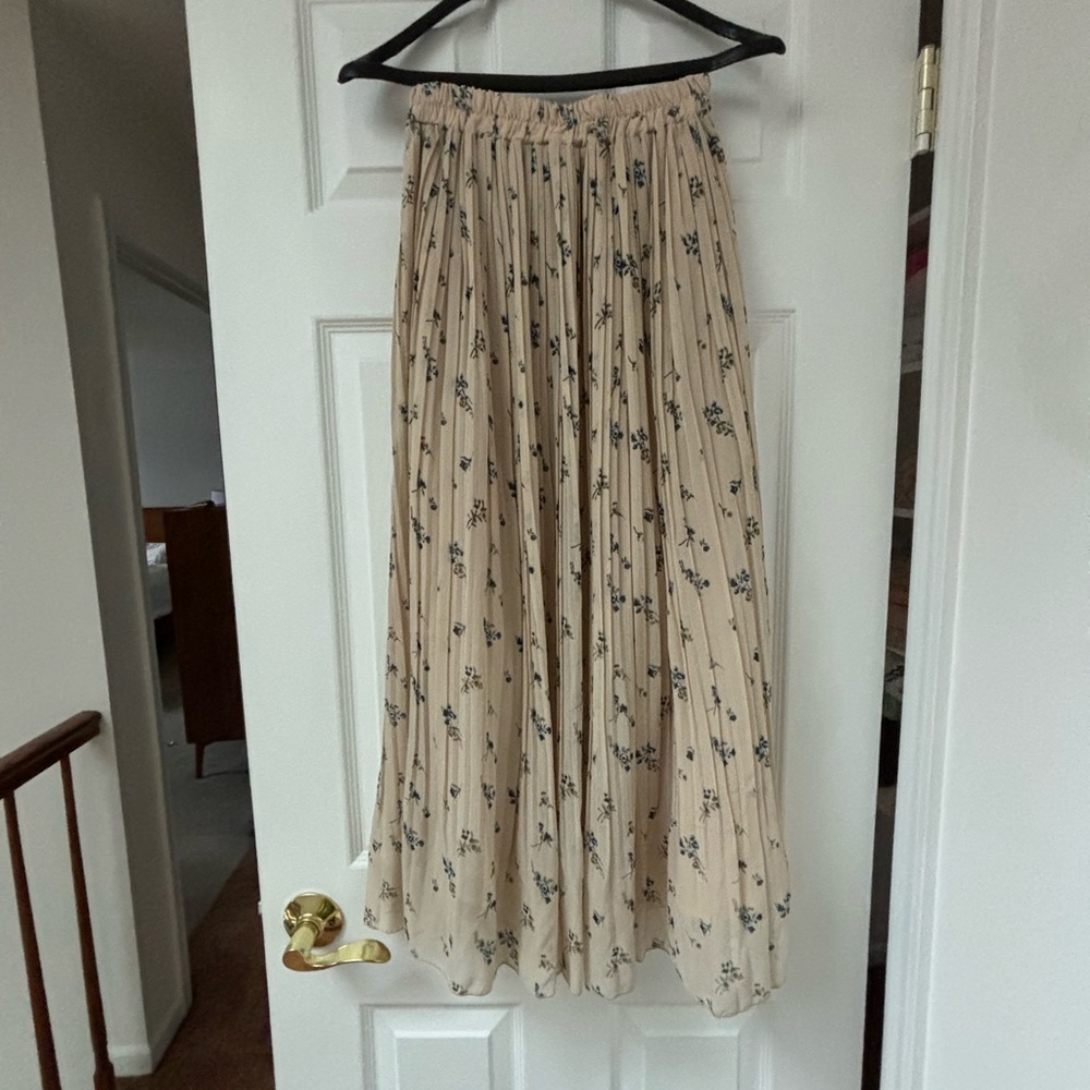 Japanese brand "Browny" chiffon printed long skirt (with lining inside)